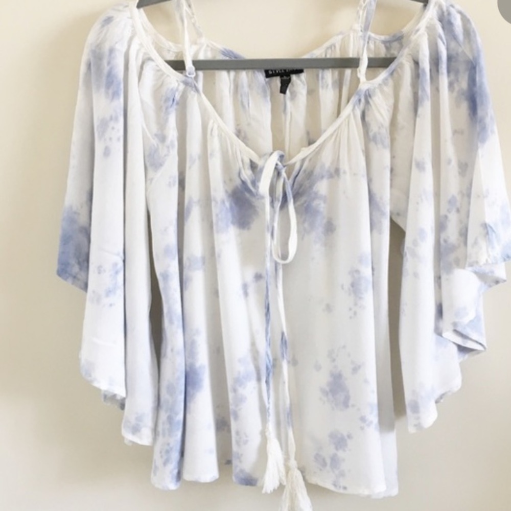 Style Envy tie dye top flare sleeves